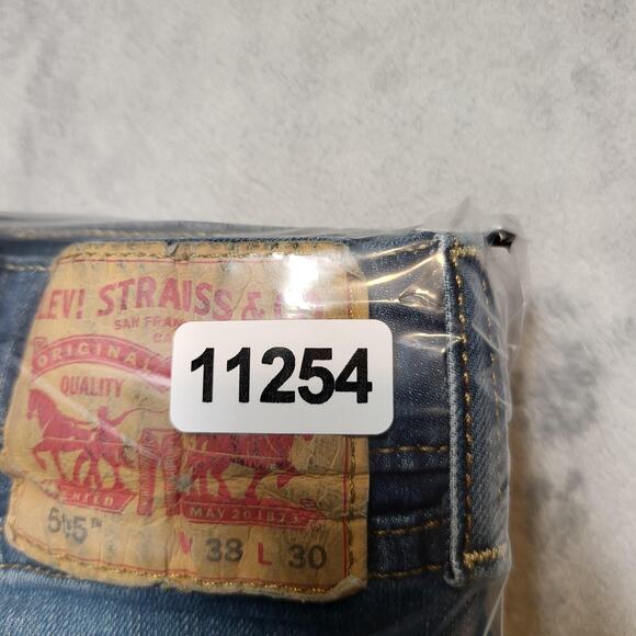 Levis 505 Jeans Mens 36x28 Blue Denim Straight Fit Stretch Classic 5 Pocket - Picture 10 of 10
